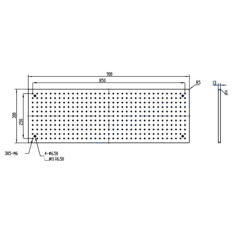 $236, 300x900mm, High Precision Aluminum Optical Breadboards,Grid Fixture Plates,M6 Thread, Broad applications,Customizable