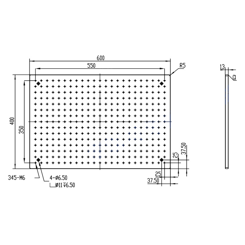 Aluminum Optical Breadboards,400x600mm,Grid Fixture Plates,M6 Thread, Broad applications,Customizable