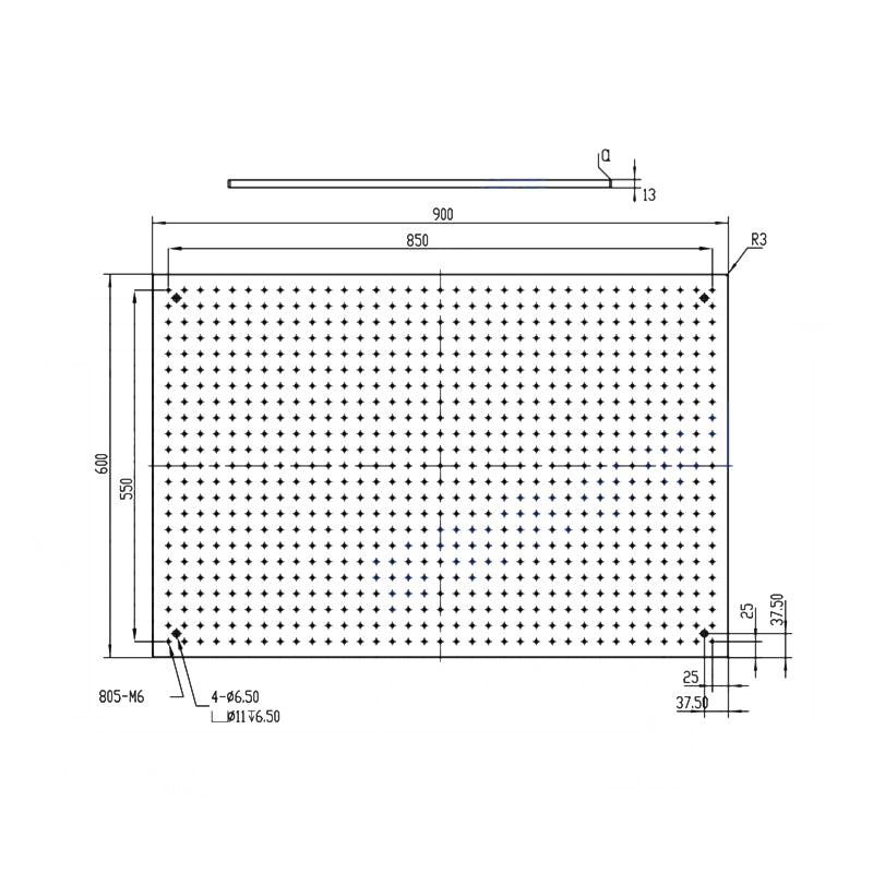 $440 per piece, 600x900x13mm, Aluminum Grid Fixture Plates, Optical Breadboard, M6 Thread, Full range of sizes, Customizable