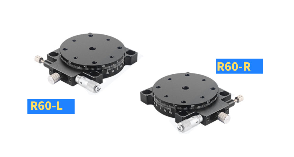 Dia 60mm Manual Rotary Stages, Micrometer Head, High Precision Rotation Platform for Optical Experiments