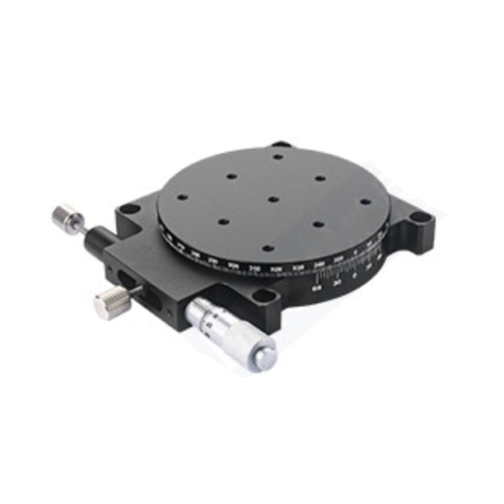90mm Manual Rotary Indexing Stage, Micrometer-Driven, Coarse and Fine Adjustment Manual Rotation Stage