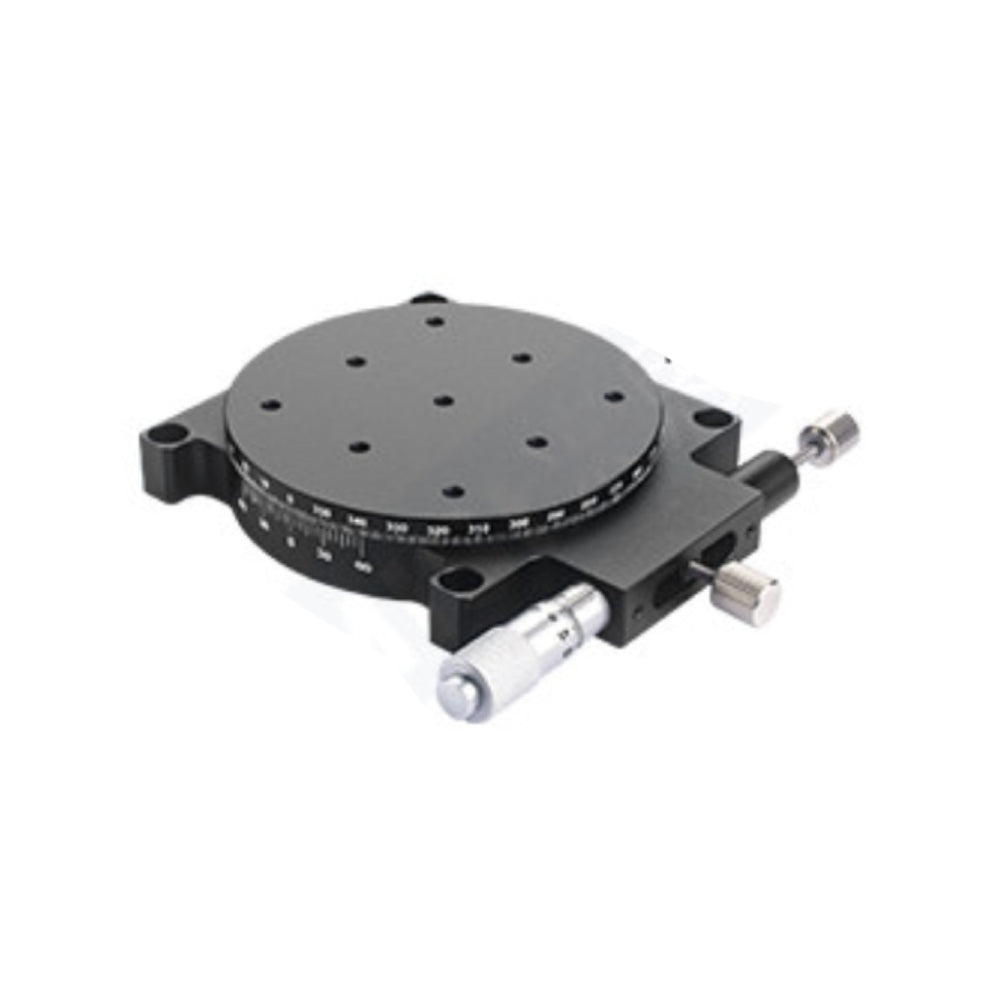 90mm Manual Rotary Indexing Stage, Micrometer-Driven, Coarse and Fine Adjustment Manual Rotation Stage
